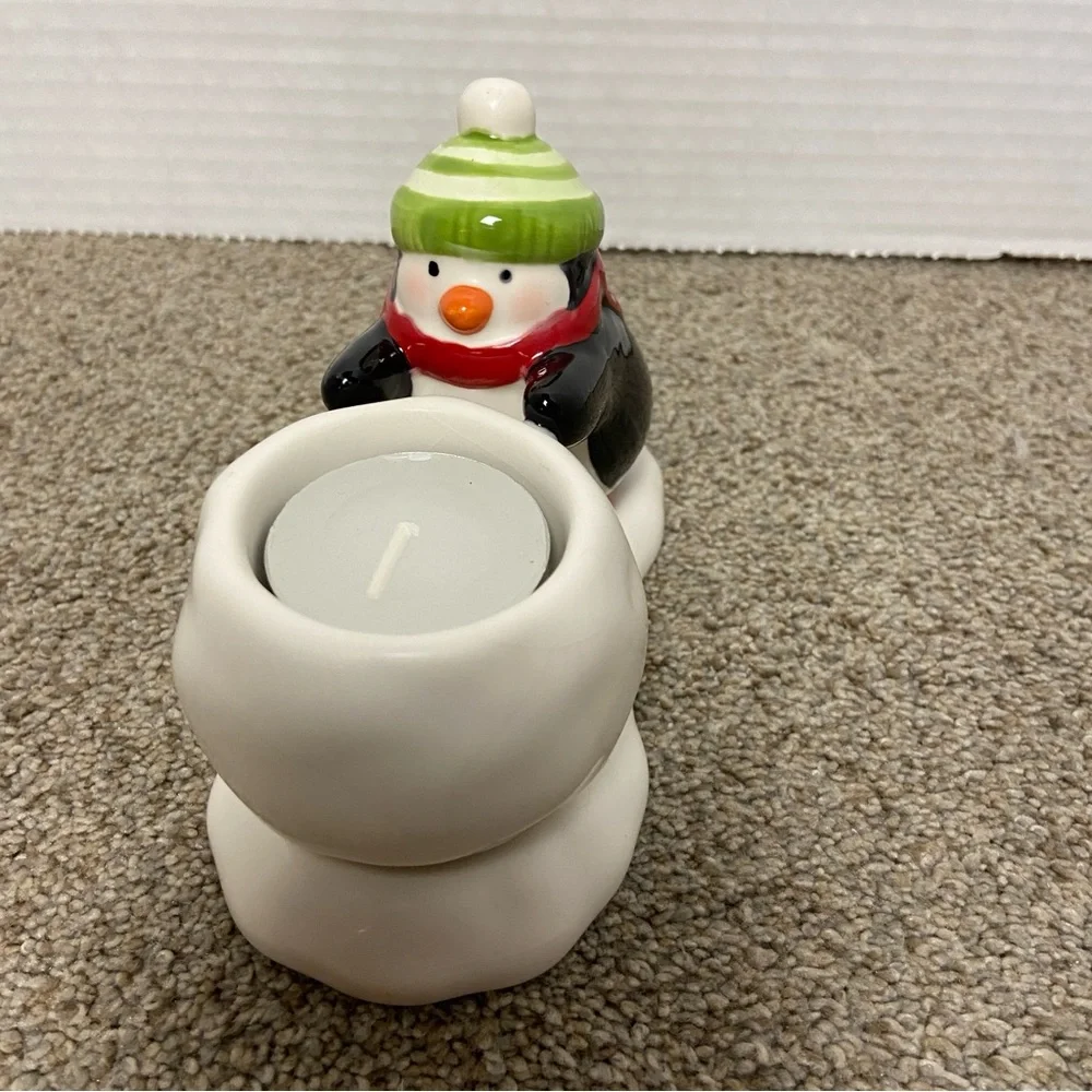 Hallmark‎ Porcelain Penguin Votive/Tealight Candleholder